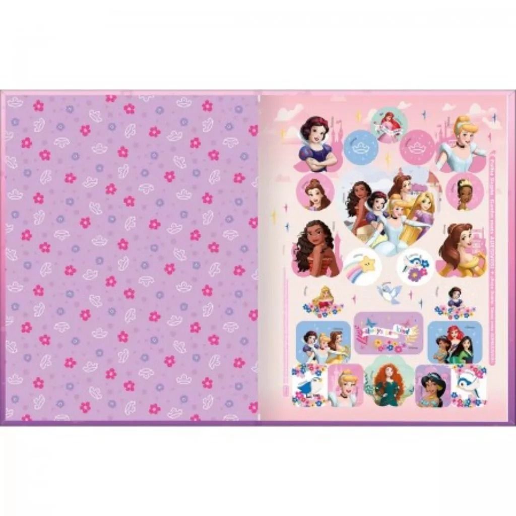 CADERNO QUADRICULADO 1X1 PRINCESAS